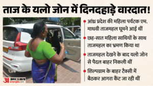 तस्वीरें:ताज के हाई सिक्योरिटी जोन में चीखती-चिल्लाती महिला पर्यटक, ऐसी वारदात हुई; सुरक्षा पर उठने लगे सवाल – Chain Snatching Incident Near Taj Mahal High Security Zone